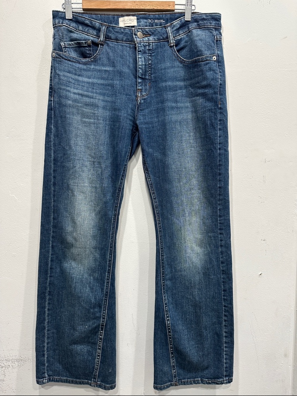 Anthropologie Pilcro Low Rise Flare wide leg Women's Jeans size 30 medium blue - Picture 4 of 9